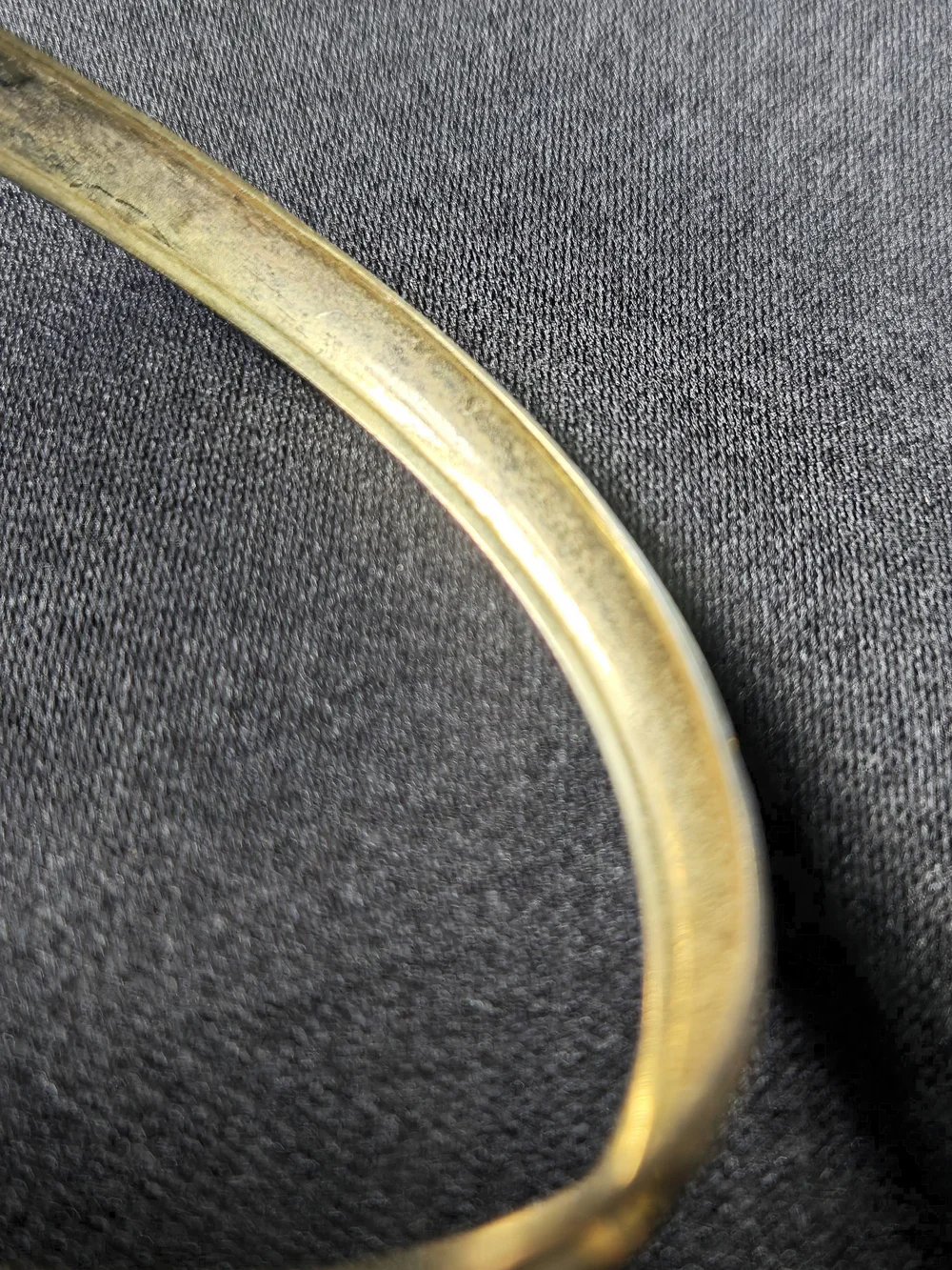 VTG 70s Etched Bangle Bracelets Geometric Floral Brass Plated, Set of 2